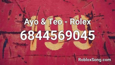 rolex ayo roblox id